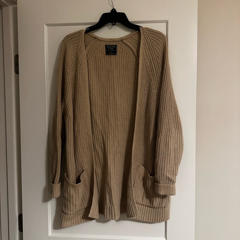 Abercrombie & Fitch Tan Cable Knit Top